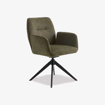 Barker and Stonehouse Sorelle Swivel Green Dining Chair Fabric | Barker & Stonehouse