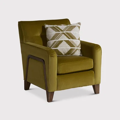 Barker and Stonehouse Miller Accent Chair, Green Fabric | Barker & Stonehouse