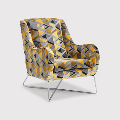Barker and Stonehouse Ashton Accent Chair, Yellow | Barker & Stonehouse