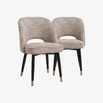 Barker and Stonehouse Eichholtz Cliff Dining Chair Made Beige Set of 2, Neutral Fabric | Barker & Stonehouse