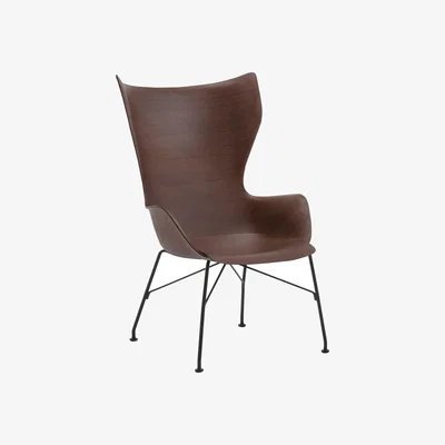 Barker and Stonehouse Kartell Smartwood Lounge Chair, Brown | Barker & Stonehouse