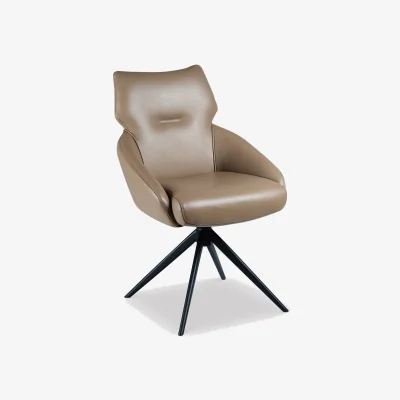Barker and Stonehouse Allier Dining Chair, Brown Leather | Barker & Stonehouse
