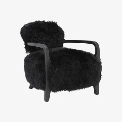 Barker and Stonehouse Timothy Oulton Cabana Yeti Chair, Black Yeti and Black Clay