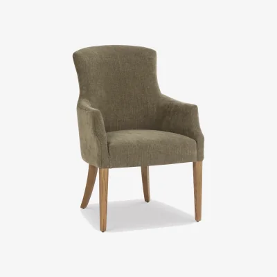 Barker and Stonehouse Lockwood Dining Armchair, Green Fabric | Barker & Stonehouse