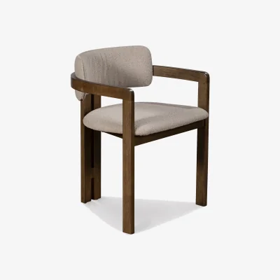 Barker and Stonehouse Kemi Arm Armchair Pair, Neutral Fabric | Barker & Stonehouse