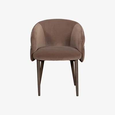 Barker and Stonehouse Ziggy Dining Chair 57.5x58.5x78 cm, Brown Velvet | Barker & Stonehouse