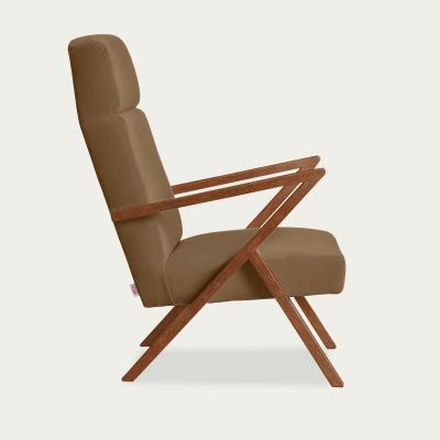Bombinate.com Caramel Retrostar Lounge Chair Premium Velvet Line