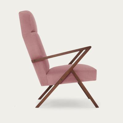 Bombinate.com Rosa Retrostar Lounge Chair Velvet Line