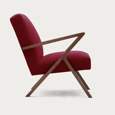 Bombinate.com Chimney Red Retrostar Chair Premium Velvet Line