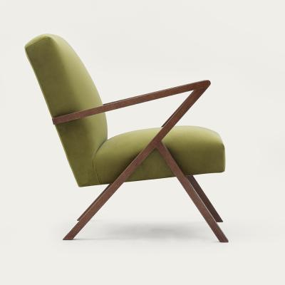 Bombinate.com Olive Green Retrostar Chair Premium Velvet Line