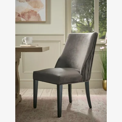 Cox and Cox Pleated Velvet Dining Chair