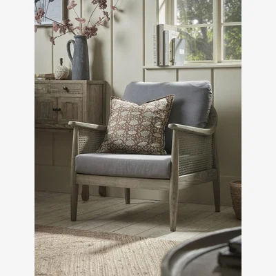 Cox and Cox Aged Wicker Occasional Chair
