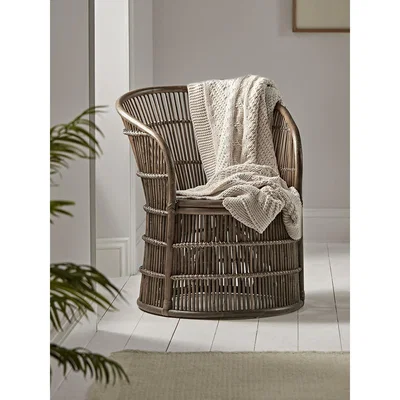 Cox and Cox Round Rattan Occasional Chair