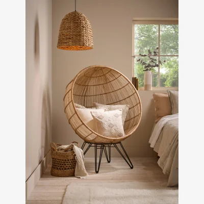 Cox and Cox Flat Rattan Cocoon Chair