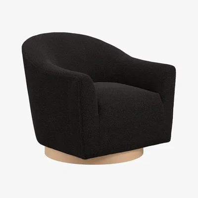 Cuckooland LPD Daphne Black / Natural Swivel Chair