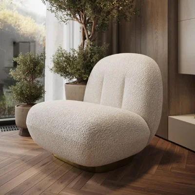 Cuckooland Flair Sanok Boucle Accent Chair Cream