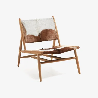 Cuckooland Ike Teak Chair with Goat Leather Seat