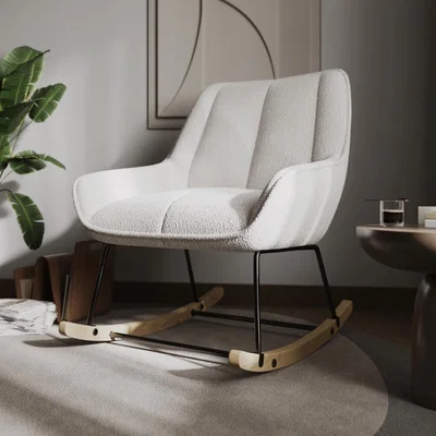 Cuckooland Flair Isabelle Boucle Rocking Chair Cream