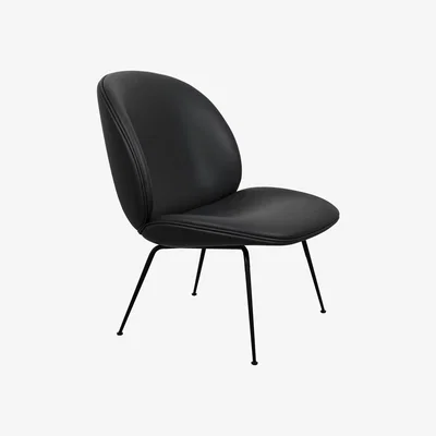 The Conran Shop Beetle Lounge Chair in All Black Leather