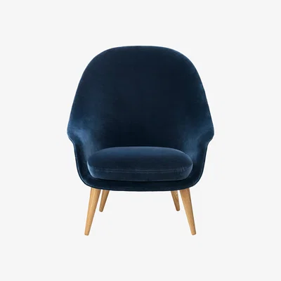 The Conran Shop High Bat Lounge Chair in Navy & Oak