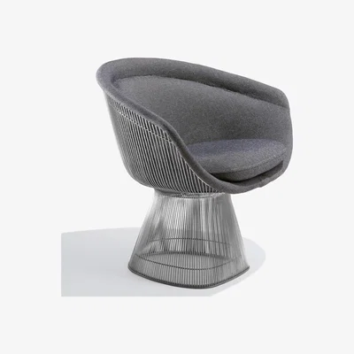 The Conran Shop Platner Lounge Chair in Hallingdal & Polished Nickel