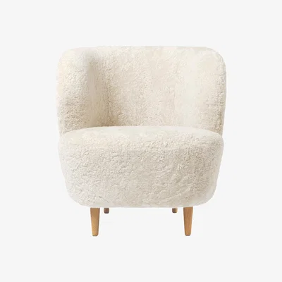 The Conran Shop Small Stay Lounge Chair in Off White Sheepskin & Oak
