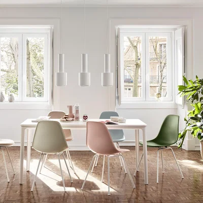 The Conran Shop DSX Plastic Side Chair in Granite Grey & White