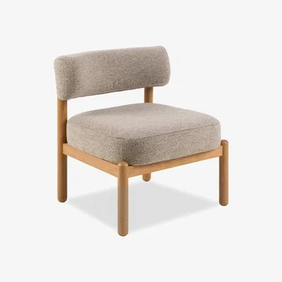 Cult Furniture £50 Off Burley Lounge Chair, Nougat Boucle & Oak