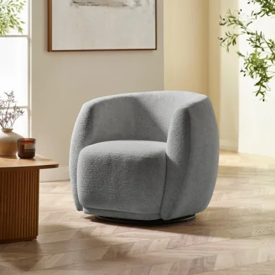 Dunelm Bowline Chenille Swivel Accent Chair