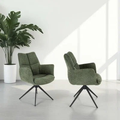 Dunelm Return - Indus Valley Camden Swivel Dining Chair, Chenille