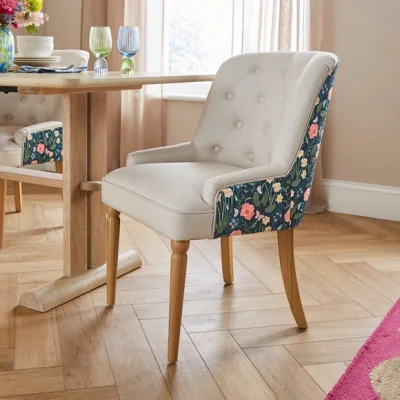 Dunelm Beatrice Spring Garden Button Back Dining Chair