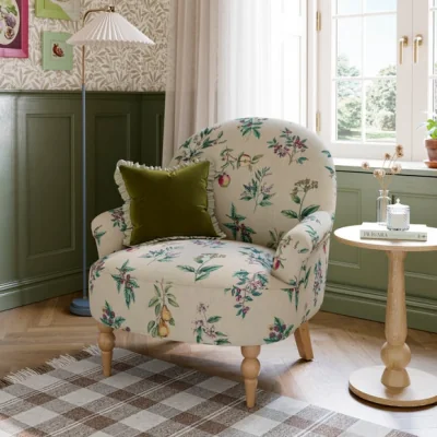 Dunelm Petit Botanical Orchard Print Occasional Armchair