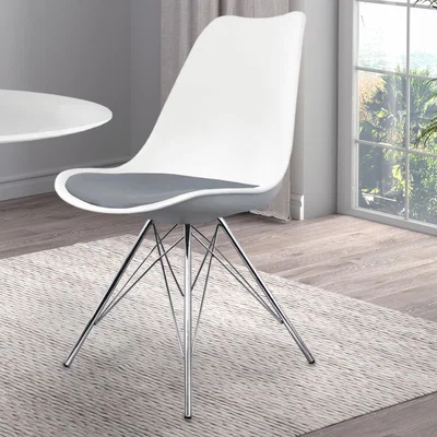 Dunelm Fusion Living Soho White Plastic Dining Chair