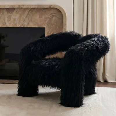 Dunelm Freyja Faux Mongolian Fur Occasional Chair