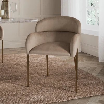 Dunelm Talullua Dining Chair, Velvet