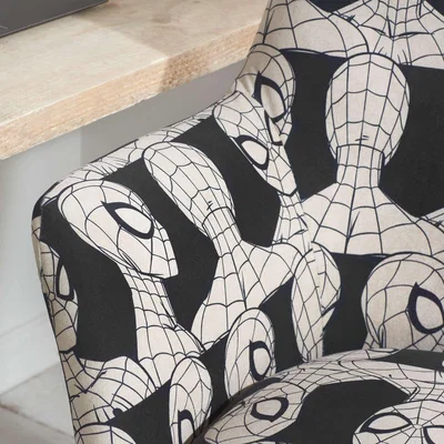Dunelm Marvel Spider-Man Egg Swivel Chair Black and white