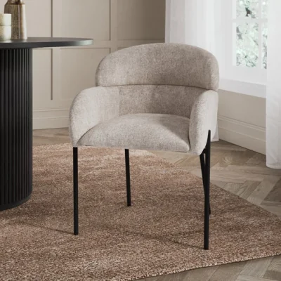 Dunelm Talullua Dining Chair, Luxe Chenille