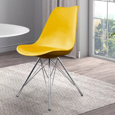 Dunelm Fusion Living Soho Plastic Dining Chair Yellow