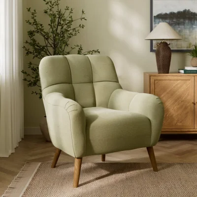 Dunelm Jase Tonal Chenille Quilted Back Armchair