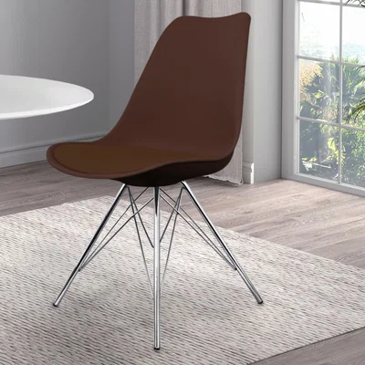 Dunelm Fusion Living Soho Plastic Dining Chair Chocolate
