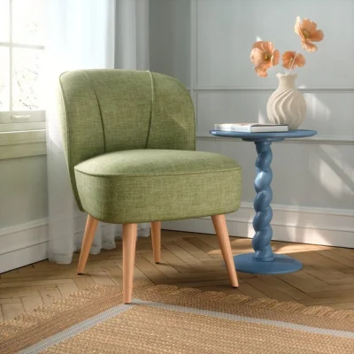 Dunelm Elsie Faux Linen Cocktail Chair