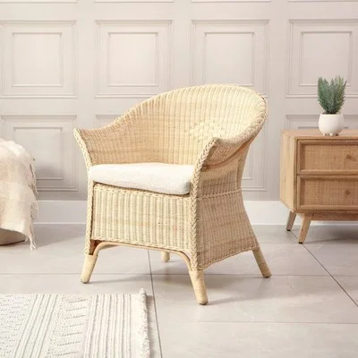 Dunelm Desser Kingsize Wicker Loom Chair with Cushion