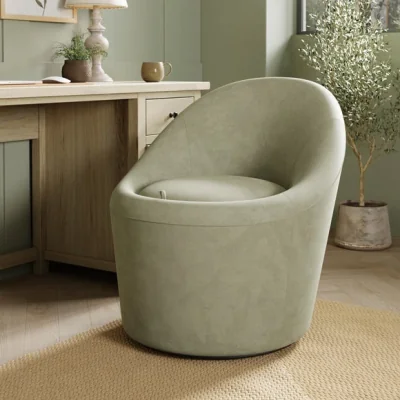 Dunelm Dion Soft Tonal Chenille Storage Swivel Chair