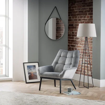 Dunelm Return - Lucerne Velvet Occasional Chair, Grey