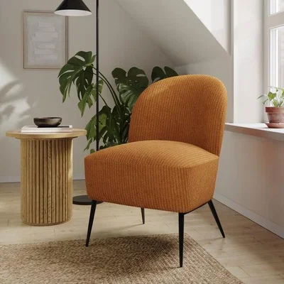 Dunelm Jett Ribbed Fabric Accent Chair
