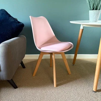Dunelm Return - Fusion Living Soho Plastic Dining Chair with Squared Legs