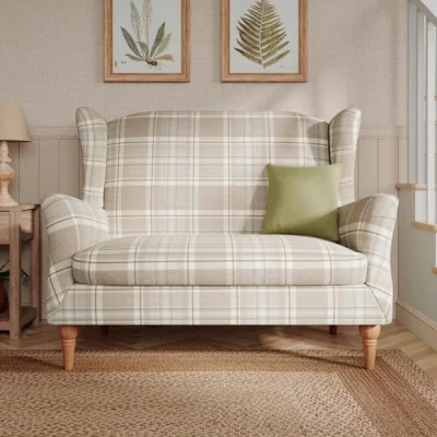 Dunelm Charnwood Checked 2 Seater Armchair