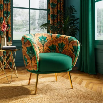 Dunelm Bella Wild Cheetah Cocktail Chair