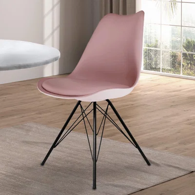 Dunelm Fusion Living Soho Plastic Dining Chair Blush