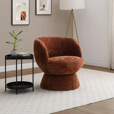 Dunelm Return - Tulip Chenille Curved Swivel Accent Chair